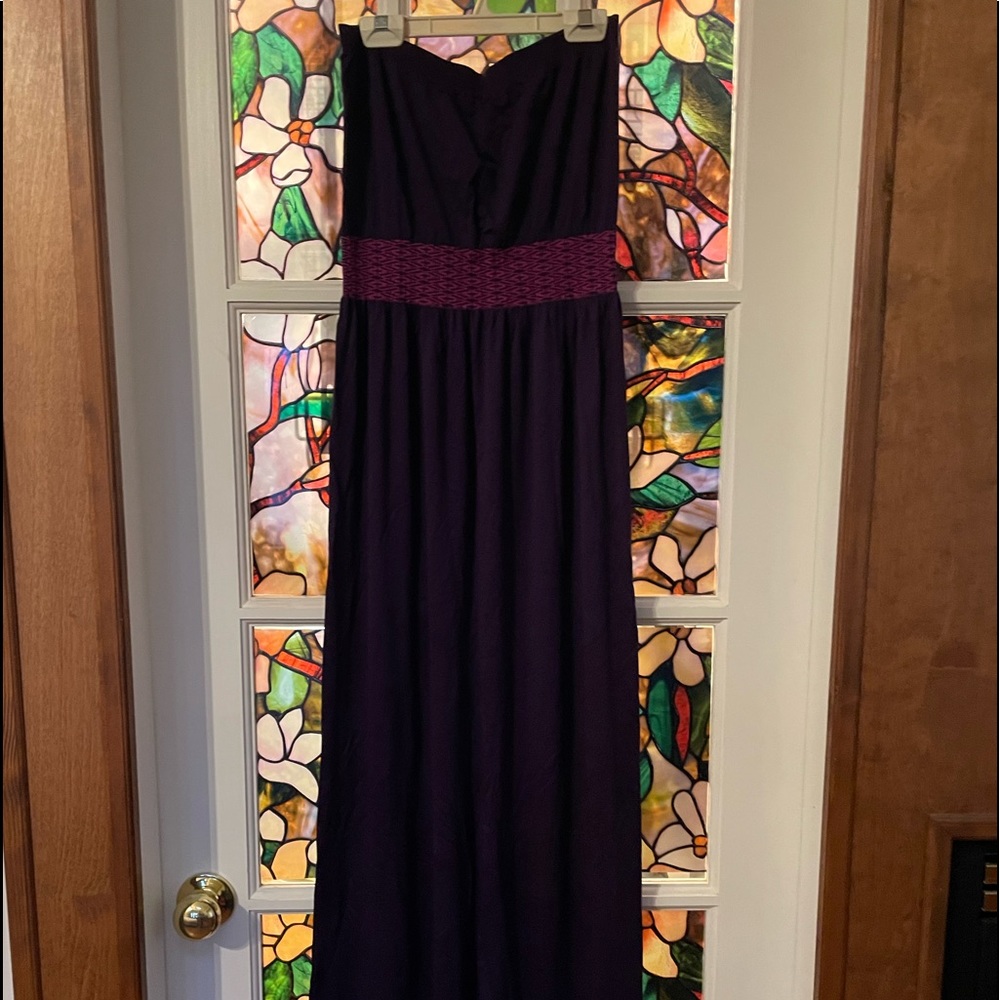Ocean club maxi bandeau cover up deep purple/violet